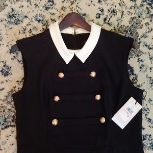 Ivanka Trump black and white midi dress, 10